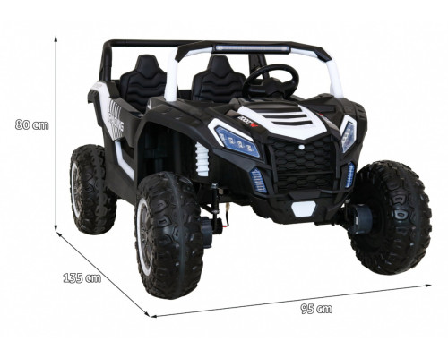 Дитячий акумуляторний баггі для 2 дітей Білий