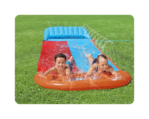 Водна гірка двомісна Bestway 52478 488 см, червно-синя