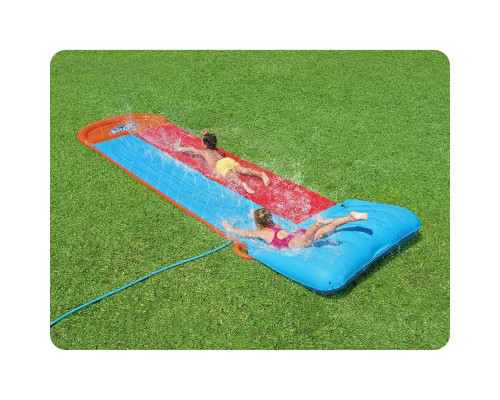 Водна гірка двомісна Bestway 52478 488 см, червно-синя