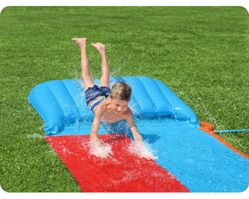 Водна гірка двомісна Bestway 52478 488 см, червно-синя