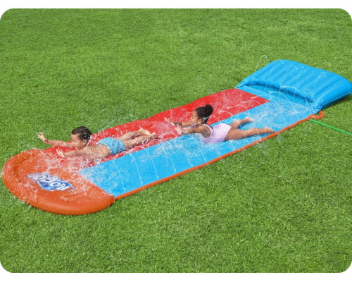 Водна гірка двомісна Bestway 52478 488 см, червно-синя