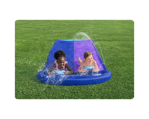 Водна гірка двомісна Bestway 52642 488 см, фіолетово-синя