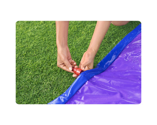 Водна гірка двомісна Bestway 52642 488 см, фіолетово-синя