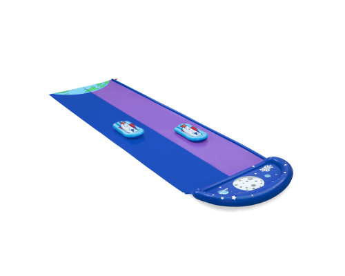 Водна гірка двомісна Bestway 52642 488 см, фіолетово-синя