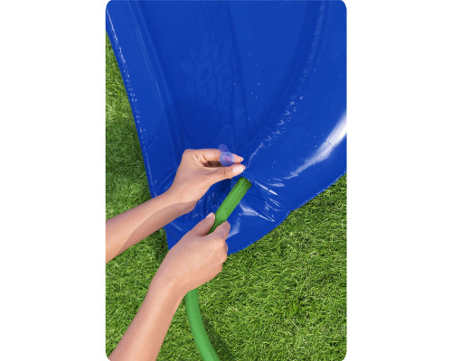 Водна гірка двомісна Bestway 52642 488 см, фіолетово-синя