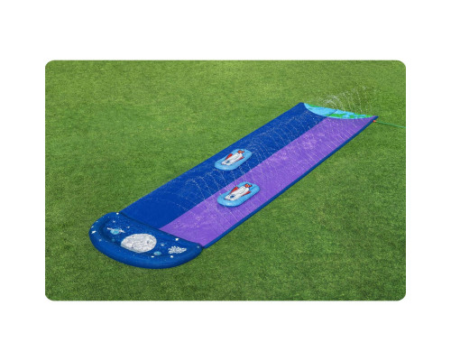 Водна гірка двомісна Bestway 52642 488 см, фіолетово-синя