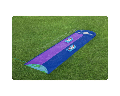 Водна гірка двомісна Bestway 52642 488 см, фіолетово-синя