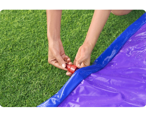 Водна гірка двомісна Bestway 52642 488 см, фіолетово-синя