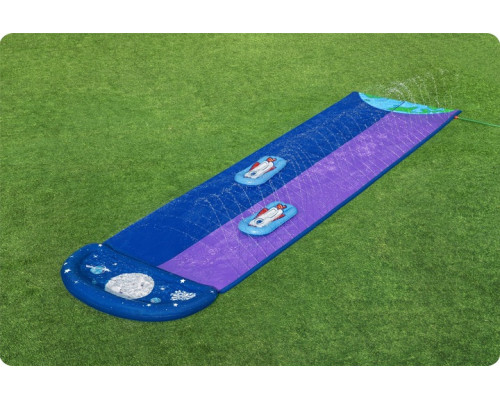 Водна гірка двомісна Bestway 52642 488 см, фіолетово-синя