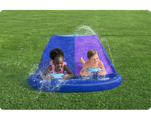 Водна гірка двомісна Bestway 52642 488 см, фіолетово-синя