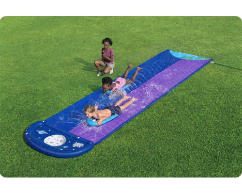 Водна гірка двомісна Bestway 52642 488 см, фіолетово-синя