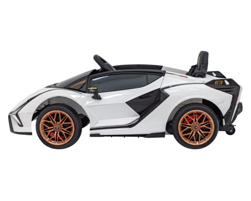 Lamborghini SIAN на акумуляторі для дітей Білий + Пульт + EVA + Free Start + Audio LED