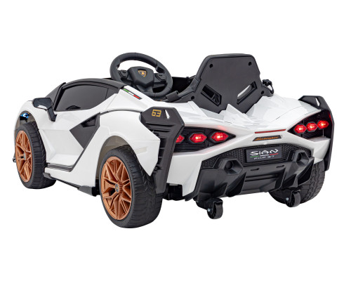 Lamborghini SIAN на акумуляторі для дітей Білий + Пульт + EVA + Free Start + Audio LED