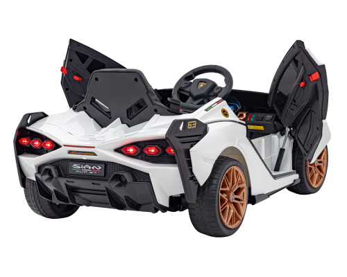 Lamborghini SIAN на акумуляторі для дітей Білий + Пульт + EVA + Free Start + Audio LED