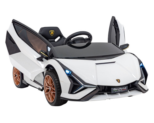 Lamborghini SIAN на акумуляторі для дітей Білий + Пульт + EVA + Free Start + Audio LED