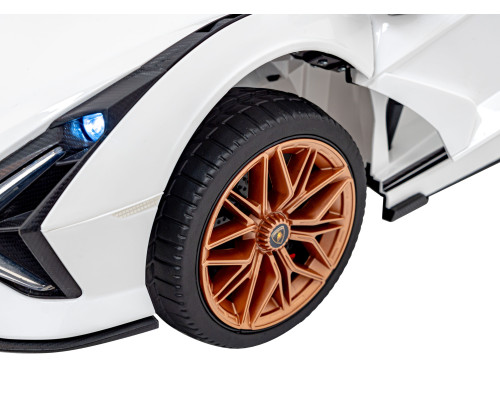 Lamborghini SIAN на акумуляторі для дітей Білий + Пульт + EVA + Free Start + Audio LED