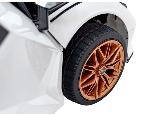 Lamborghini SIAN на акумуляторі для дітей Білий + Пульт + EVA + Free Start + Audio LED