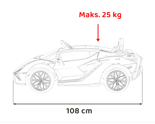 Lamborghini SIAN на акумуляторі для дітей Білий + Пульт + EVA + Free Start + Audio LED