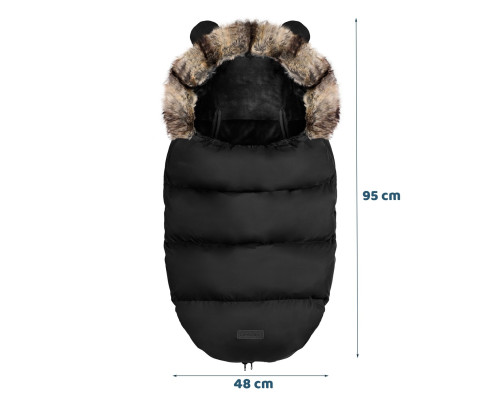 Конверт Elmi Ricokids для коляски та санок, 95 х 48 см - чорний