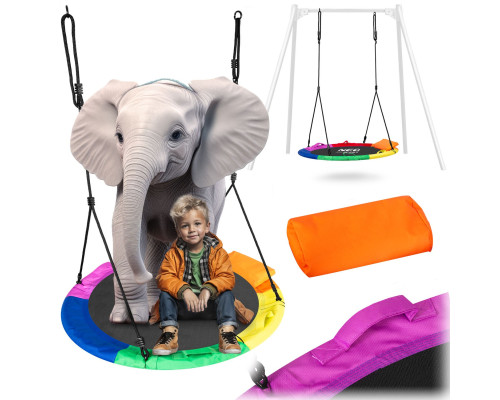 Гойдалка Гніздо лелеки Neo-Sport Swingo XXL 95 см - різнокольорова