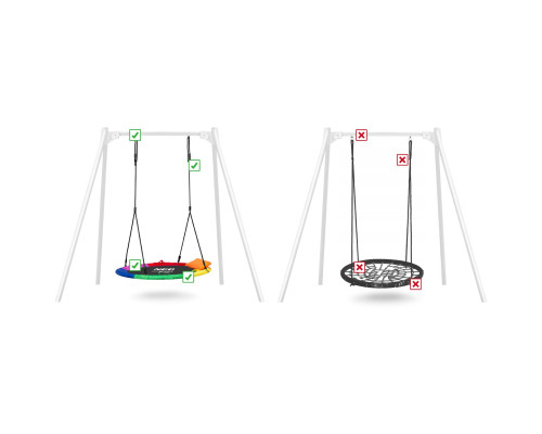 Гойдалка Гніздо лелеки Neo-Sport Swingo XXL 95 см - різнокольорова