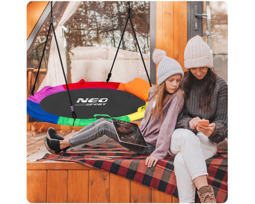 Гойдалка Гніздо лелеки Neo-Sport Swingo XXL 95 см - різнокольорова