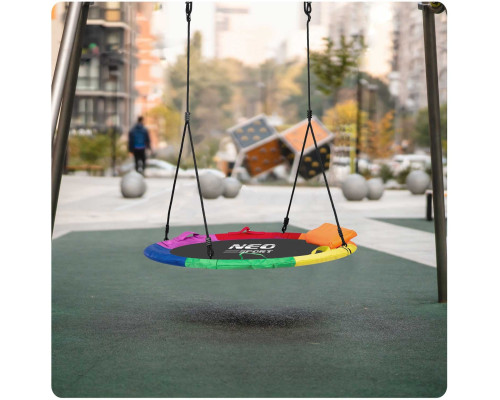 Гойдалка Гніздо лелеки Neo-Sport Swingo XXL 95 см - різнокольорова