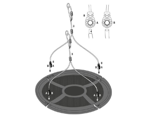Гніздо гойдалка з наметом Hudora Nest Swing Pirate 90 cm (72152) Гніздо гойдалка з наметом Hudora Nest Swing Pirate 90 cm (72152)