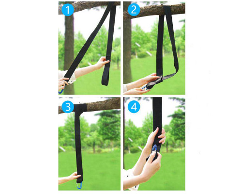 Кріпильні ремені для  гойдалок та гамаків Neo-Sport, поворотні, 2 шт 150 см