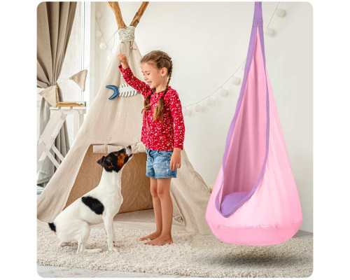 Крісло-кокон підвісне Neo-Sport, світло-рожеве