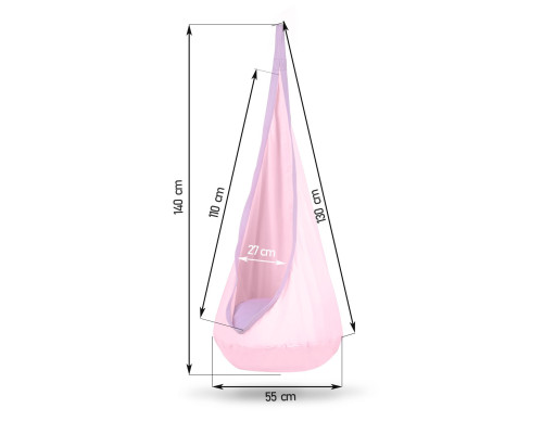 Крісло-кокон підвісне Neo-Sport, світло-рожеве