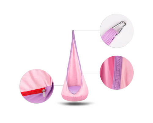 Крісло-кокон підвісне Neo-Sport, світло-рожеве