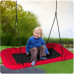 Гойдалка з гніздом лелеки прямокутна Swingo2, 110 x 70 см - червоно-чорна