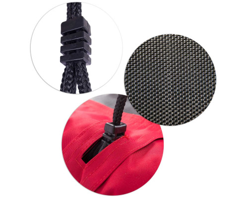 Гойдалка з гніздом лелеки прямокутна Swingo2, 110 x 70 см - червоно-чорна