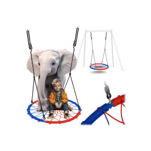 Гойдалка Лелече гніздо Neo-Sport SWINGO 95 см - синьо-червона