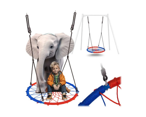 Гойдалка Лелече гніздо Neo-Sport SWINGO 95 см - синьо-червона