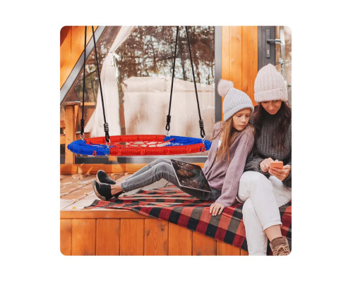 Гойдалка Лелече гніздо Neo-Sport SWINGO 95 см - синьо-червона