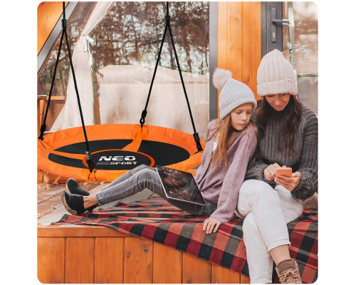 Гойдалка Лелече гніздо Neo-Sport Swingo XXL 95 см - помаранчева