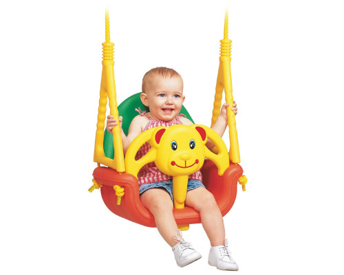 Гойдалка-сидіння «Ведмедик» 3-в-1  Edu-Toys, 130 х 162 см - різнокольорова