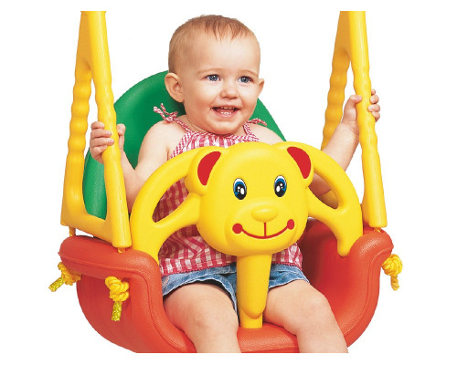 Гойдалка-сидіння «Ведмедик» 3-в-1  Edu-Toys, 130 х 162 см - різнокольорова
