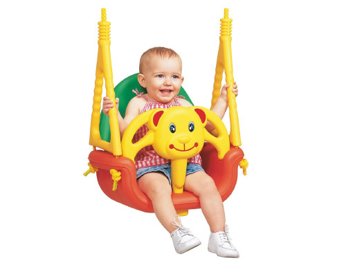 Гойдалка-сидіння «Ведмедик» 3-в-1  Edu-Toys, 130 х 162 см - різнокольорова
