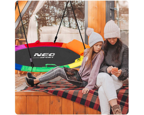 Гойдалка Neo-Sport Лелече гніздо Swingo XXL 110 см - різнокольорова