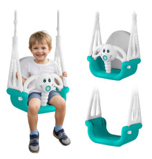 Гойдалка 3-в-1 Слоник Ricokids, 130 х 162 см - бірюзово-біла