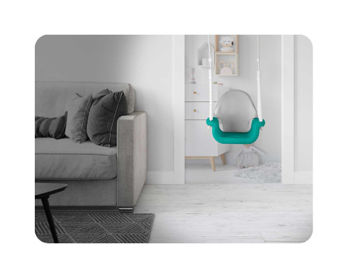 Гойдалка 3-в-1 Слоник Ricokids, 130 х 162 см - бірюзово-біла