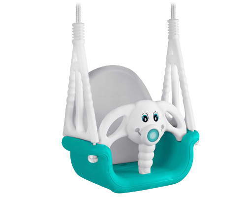 Гойдалка 3-в-1 Слоник Ricokids, 130 х 162 см - бірюзово-біла