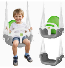 Гойдалка одномісна 3-в-1 Ricokids 130 х 162 см - сіро-зелена