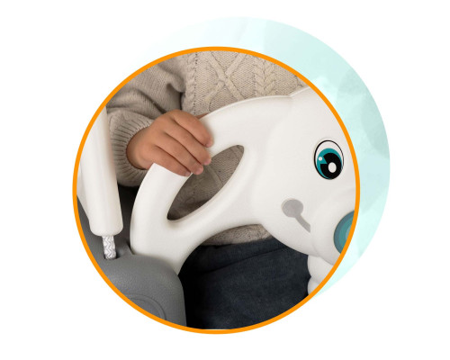 Гойдалка 3-в-1 Слоник Ricokids, 130 х 162 см - сіро-біла