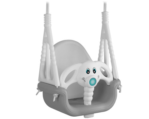 Гойдалка 3-в-1 Слоник Ricokids, 130 х 162 см - сіро-біла
