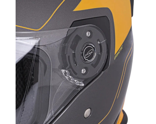 Шолом мотоциклетний W-TEC V586 Urbaztec розмір XS 53-54 см, жовто-сірий