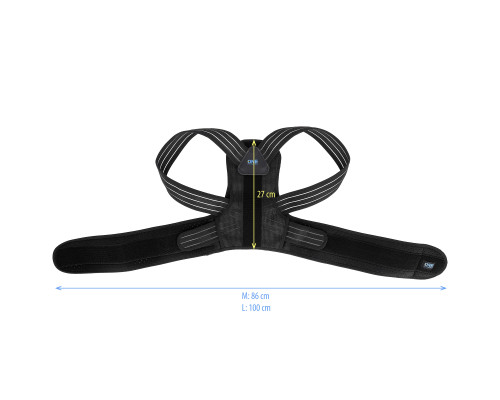 Коректор постави ONE FITNESS KP207 розмір L, чорний